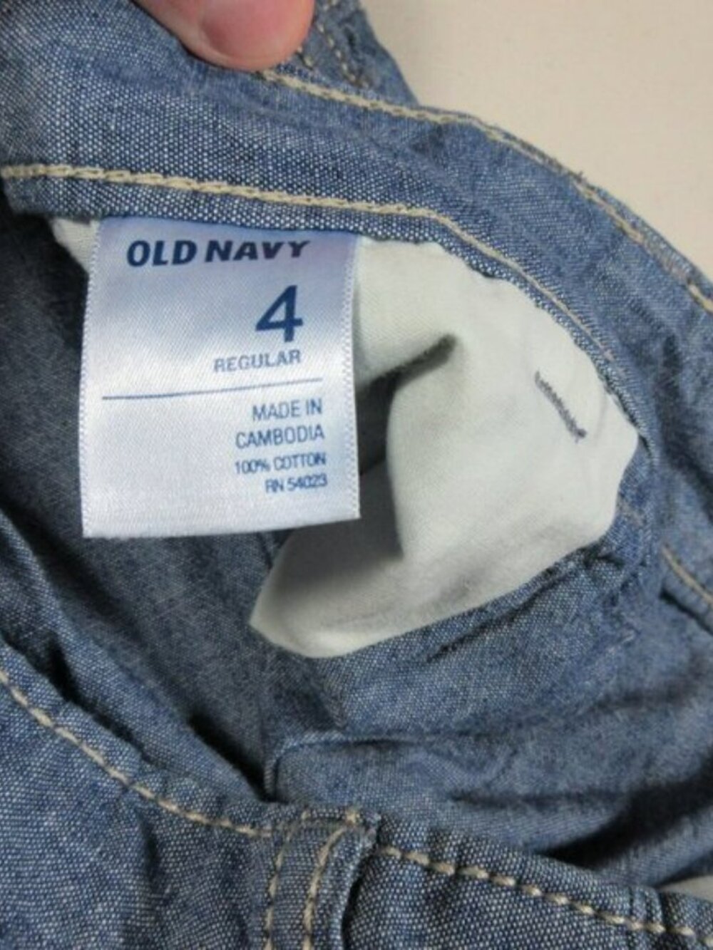 Old Navy womens blue chambray A-line skirt 4 Regular EUC - Picture 2 of 4